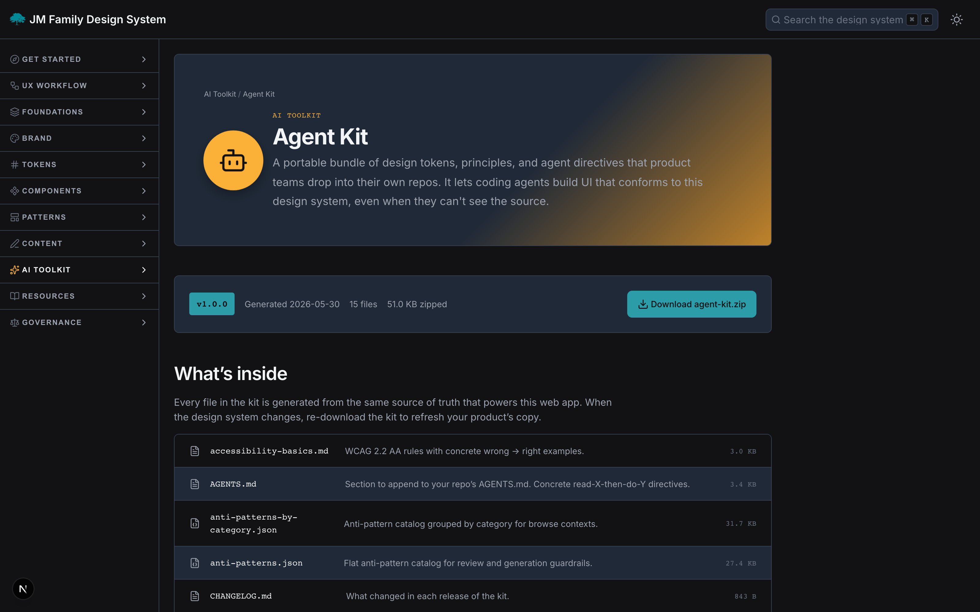 The Agent Kit with portable tokens, principles, and agent directives